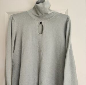 Lane Bryant Turtleneck Metallic Silver